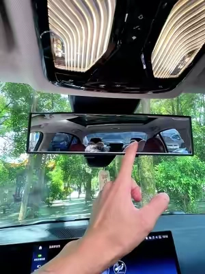 This blindspot removing mirror is a must have for every car! Drive safer by expanding how much you can see around you. No tools needed fits right over your current rear view mirror. Makes the perfect gift for grandparents and short people! #carproducts #caraccessories #blindspotmirror #christmasgiftideas #rearviewmirror