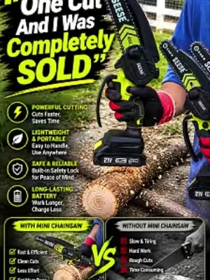 From Day One, You’ll Wonder How You Lived Without It #chainsaw  #minichainsaw  #diytools  #fyp  #gardening  