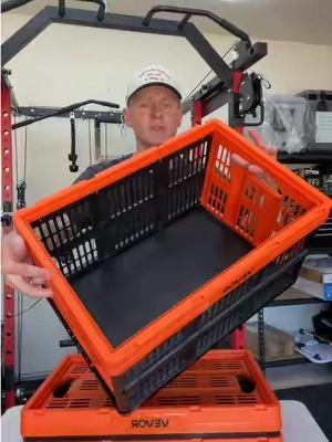 Collapsible stackable crates by Vevor. #crates #storage #shoppingbags #vevor #TikTokshopbacktoschool 