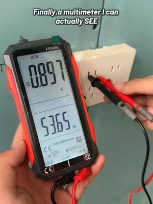 A multimeter that's actually easy to read. The large, bright display makes readings easier to see, even in darker work areas, while the built-in flashlight helps illuminate what you're testing. It also measures voltage, current, resistance, continuity, temperature, and more, with USB-C rechargeable power. #DigitalMultimeter #Multimeter #ElectricalTester #ElectricalTools #ElectricalTroubleshooting 