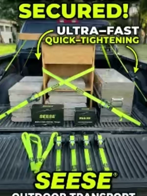 Say goodbye to tangled straps. These self-retracting ratchet straps roll up on their own—no mess, no hassle. 🚚💪#ratchetstraps #retractableratchetstrap #trucktok #truckbed #fyp 