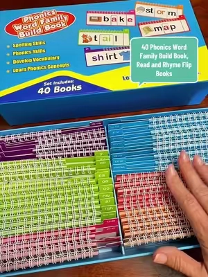 40 Phonics Word Family Build Book, Read and Rhyme Flip Book,Phonics Flash Cards, Learn to Read Phonics Games, Sight Word Flash Cards for Learning Activities,back to school #tiktokshopsummersale #TikTokshopbacktoschool #sohochic #phonics #homeschooling @Torlam 