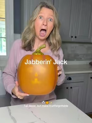 The cutest little fall addition that’s guaranteed to get the whole family talking 🎃🍂✨  Perfect for making your porch feel a little more fun and festive!  #FallDecor #TalkingPumpkin #HalloweenDecor #TikTokShopCreatorPicks #qvctiktoksuperbrandday 
