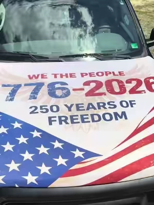 #hood #truck #amercianflag #flag #usa 