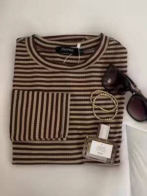 So comfy and soft perfect for movie nights! 🍂🕯️🧦 #falloutfits #backtoschool #spookyseason #autumn #chic clean girl aesthetic stripes pattern clothes back tops school shopping scary movie fall outfits inspo viral @AUTOMET  
