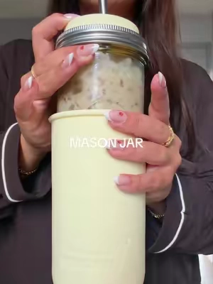 actually will be using this every day🫙💛 #masonjar #icedcoffee #coffee #tumbler #TikTokshopbacktoschool 