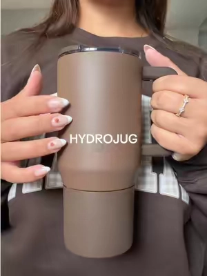 obsessed with this tumbler 🤎☕️ @HYDROJUG #hydrojug #tumbler #coffee #icedcoffee #TikTokshopbacktoschool 