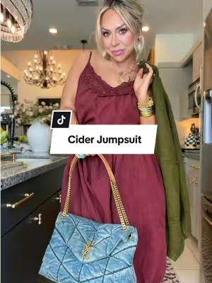 This jumpsuit is absolute perfection for fall🍂 @CiderEssentials #jumpsuitoutfit #jumpsuit #midsizeoutfits #sohochic 