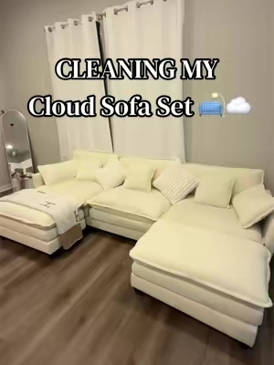 I loveeeee 🛋️☁️ #cloudsofaset #cloudcouch #couchset #CleanTok 