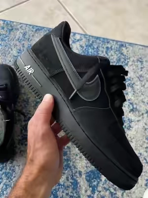 The most versatile shoe. All black suede air force ones. I recommend going down a half size.