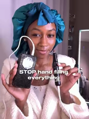 This nail drill is about to have me doing my own nails every time 😭💅🏽 40,000 RPM and cordless?? #Saviland #NailDrill #DIYNails #NailTok #TikTokShop 