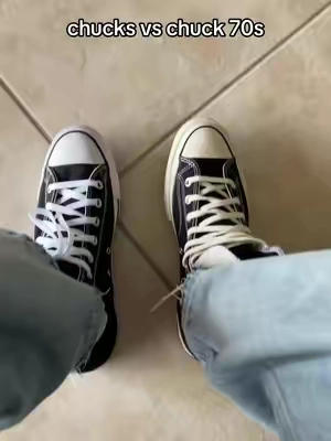 These Chuck 70s really are an upgrade over normal chucks. If you have wide feet you might want to stay true to size or go up a half size. I have narrow feet and went down a half size and they fit me perfectly #chuck70 #chucktaylors 