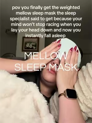 The only thing that’s helped turn my brain off when I close my eyes! The weighted pressure feels so good and if I have a headache, I can throw it in the freezer or the microwave!  #mellowsleep ##overstimulated##adhd##weightedeyemask##TikTokshopbacktoschool@@Mellow Sleep