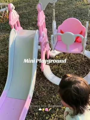 All they need when they’re in the 1-2yr frame! 🤍 would also be great inside, playroom or nursery! #playground #newmom #toddlermom #babyswing #playroom 