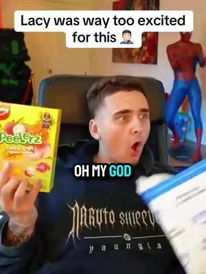 I think he uses P.O. As a way to snack  #lacy #lacyclips #peelerz #peelersgummies #coreboys 