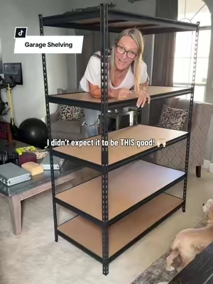 These garage shelves are a 10 out of 10… Strong, sturdy, and built to last. @TryLazy Furniture #garageshelves #garagestorage #shelvingunit #tiktokshopcreatorpicks #TikTokshopbacktoschool  