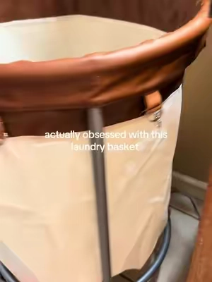 It’s so pretty and has wheels!!! #laundry #laundrybasket #laundryday 