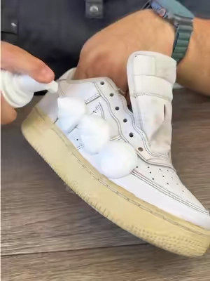 This is why you shouldn’t donate your old, dirty Air Forces‼️ #shoedoc #shoelada #shoecleaner #150bucks #af1 