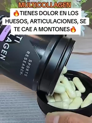 Multicollagen en cápsulas de Sports Research con 5 tipos de colágeno, Biotina, vitamina C y ácido hialuronico, para la piel, el cabello, uñas, articulaciones, tendones y ligamentos  #multicollagen #collagen #collagenpeptides #supplements #TikTokshopbacktoschool @Sports Research 