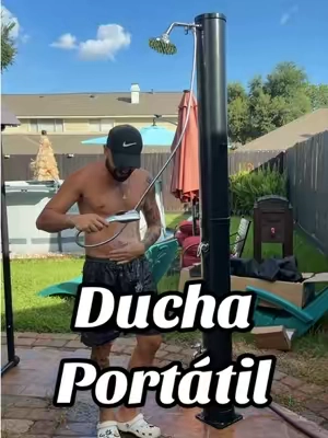 Ducha portátil con calefacción solar para exteriores #campinglife #pool #summerfinds #summerwins #TikTokshopbacktoschool 