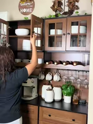 @HOSTACK #kitchenpantry #cabinet  #coffeebar  #pantryorganization #tiktokshopcreatorpicks 