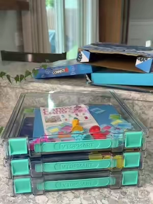 Retiring the beat-up board game boxes for these was the best little organization upgrade. Everything stays together in one secure container, they stack neatly, and honestly… it just looks SO much better. 😍 #TikTokShopCreatorPicks #TikTokshopbacktoschool #BoardGameStorage #HomeOrganization #OrganizationHacks