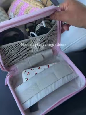 Ok how cute is this?! No more phone cable thrown in my bag lol iykyk #awaytravel #traveltips #momhacks #phonechargers #TikTokshopbacktoschool 