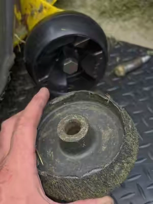 Worn-out deck wheels can make mowing rough fast. This 2-piece front deck wheel set includes the wheel bolts and lock nuts for an easy replacement on compatible MTD-style mower decks. #MowerDeckWheels #LawnMowerParts #MowerRepair #TikTokshopbacktoschool #tiktokshopcreatorpicks 