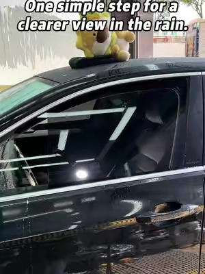 There are small water dropletsattached to the the rain, and the rearview mirror is blurry. It is recommended to try this thing.#car#carcleaning #rainydays#oilfimcleaner #secondhandcar 