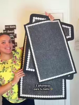 3 alfombras para tu baño ✨ #AlfombraDeBaño #BathroomMat #BathroomDecor #HomeDecor #HomeFinds 
