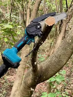 Tree trimming is actually fun for me now.#polesaw #chainsaw #yardwork #gardentool #trimmimg 