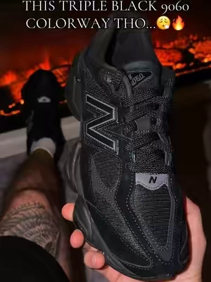 The triple black 9060s are just DIFFERENT. 🥶🔥 That chunky silhouette in all black looks ridiculously clean on foot — sleek, comfortable, and so easy to style with basically anything. If you like an all-black sneaker, this colorway is hard to beat. FREE shipping right now too. 📦💨.@Evans Sneakers #newbalance #newbalance9060 #mensfashion #mensstyle #TikTokShopFinds 