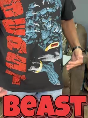 Official 73Studio Marvel X-Men Beast vintage graphic t shirt featuring the iconic Marvel X-Men character Beast. This men's oversized graphic tee features a black acid wash finish with bold Beast artwork for a vintage inspired streetwear look. Made from 100% cotton with an oversized fit, dropped shoulders, short sleeves, ribbed crewneck, and durable twin needle stitching. A great Marvel shirt for X-Men fans, comic book fans, collectors, or anyone looking for an oversized vintage style graphic tee. @Culture Kings #tiktokshopcreatorpicks #TikTokshopbacktoschool#tiktokshopblackfriday #tiktokshopcybermonday #beast 
