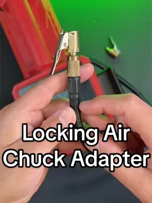 This locking tire air chuck adapter clamps directly onto the valve stem for a quick, secure connection. Available in a one-pack or two-pack. #TireAirChuck #AirCompressor #TireInflator #GarageTools #AutomotiveTools