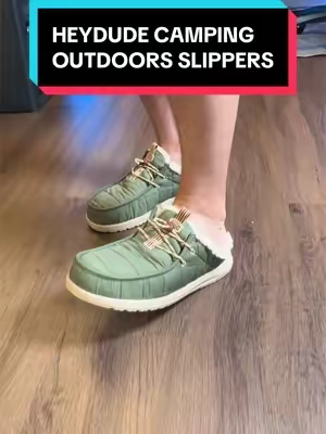 Heydude made camping slippers😈 #heydude #heydudes #heydudeshoes 