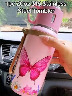 1pc 20oz 316 Stainless Steel Tumbler  #tiktokshop #drinkware #cup #fyp