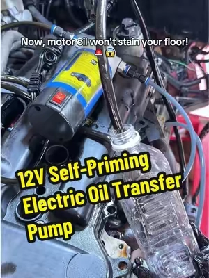 Why crawl under your car when you can suck the oil out from the top? 🤯🔥 No ramps. No jack stands. No cold concrete. Just drop the tube, connect the 12V pump, flip the switch, and let it do the dirty work. Engine oil, gear oil, or transmission fluid—this little pump makes oil changes look WAY easier. 🛢️⚡🚗 #OilExtractor #OilChange #CarMaintenance #AutoRepair #GarageTools  