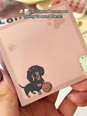 Add some puppy love to your desk with this Set of 9 Dachshund StickyNote Pads8. Featuring adorable cartoon wiener dog designs, thesesticky notes are perfect for office supplies, school supplies, planners, reminders, joumaling, and thoughtful gifts for dachshund lovers.#Dachshund #WienerDog #DogLover #summermusthaves#summerwins
