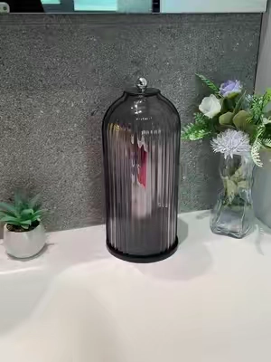 Organizador transparente giratorio con tapa, también puede almacenarse. #makeup #brushholder
