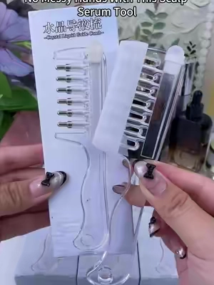 This little applicator brush spreads it right where you need it, massages as you go, and keeps your hands clan✅ #HairCare #ScalpSerum #BeautyFinds #makeup#TikTokshopbacktoschool