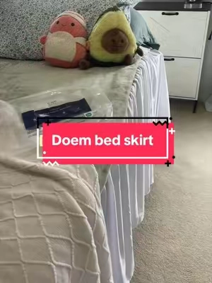 #dormbedding #collegedorm #backtoschoolshopping #bedskirt #TikTokshopbacktoschool 