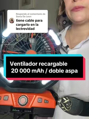 Respuesta a @Sonia De Leon #VentiladorRecargable #Camping #Verano 