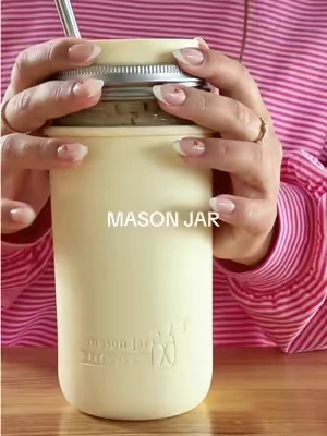 obsessed with this mason jar 🫙💕 #masonjar #coffee #icedcoffee #tumbler #TikTokshopbacktoschool 