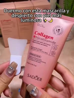Mi secreto coreano para despertar con una piel más suave y luminosa ✨ #MascarillaDeColageno #PielDeCristal #KoreanSkincare #BeautyTok #overnightmask 