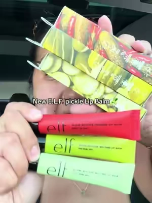 Three new melting lip balms!! Pickle flavor 🥒 @e.l.f. Cosmetics x @Ulta Beauty #elfcosmetics #elflipbalm #elfglowreviverlipbalm #elfpicklelipbalm #picklelover 