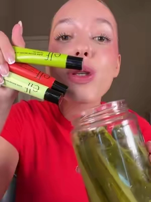Yup I definitely wanna eat pickles now after putting these on my lips! #elf #elfyeah #elflipbalm #lipbalm   
