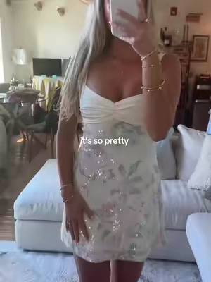#minidress #beadeddress #sparklydress #hocodress 
