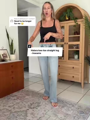 Replying to @debbyduros - Halara dropped additional inseams in their popular low rise straight leg jeans  @Halara_official  #lowrisejeans #straightlegjeans #halarajeans #halara #TikTokshopbacktoschool 