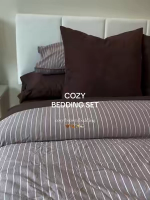 the bedroom is officially ready for cozy season 🍂🤎 #cozyseason #cozybedding #fallbedding #falldecor #cozybedroom 