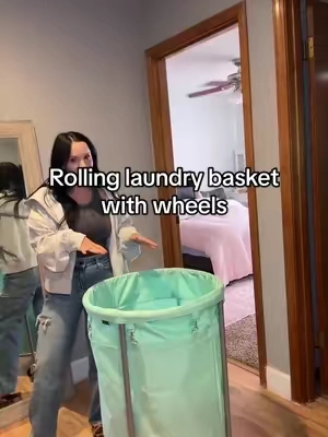 If you have a big family, these large laundry baskets with wheels is a must! #TikTokshopbacktoschool #laundry #laundrybasket #bigfamily 